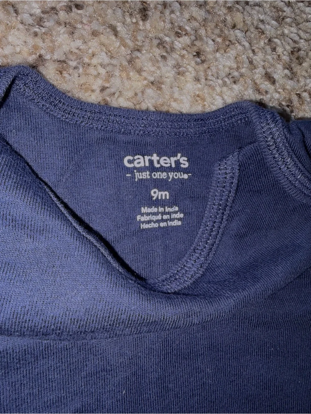 Carter's Navy Short-Sleeve Baby One-Piece